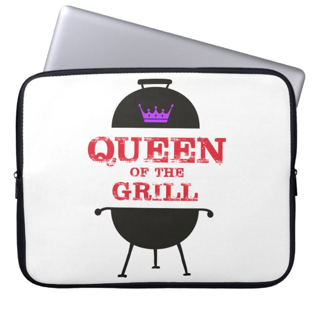 Königin des Grills, Lila kronenrot Laptopschutzhülle (Vorderseite)