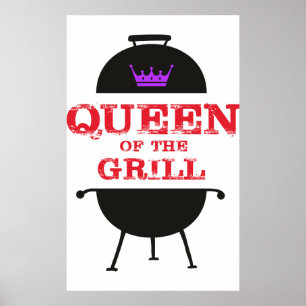 Königin des Grills, Lila kronenrot Poster