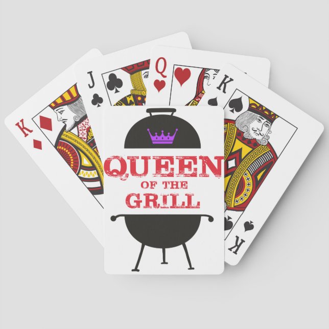Königin des Grills, Lila kronenrot Spielkarten (Rückseite)