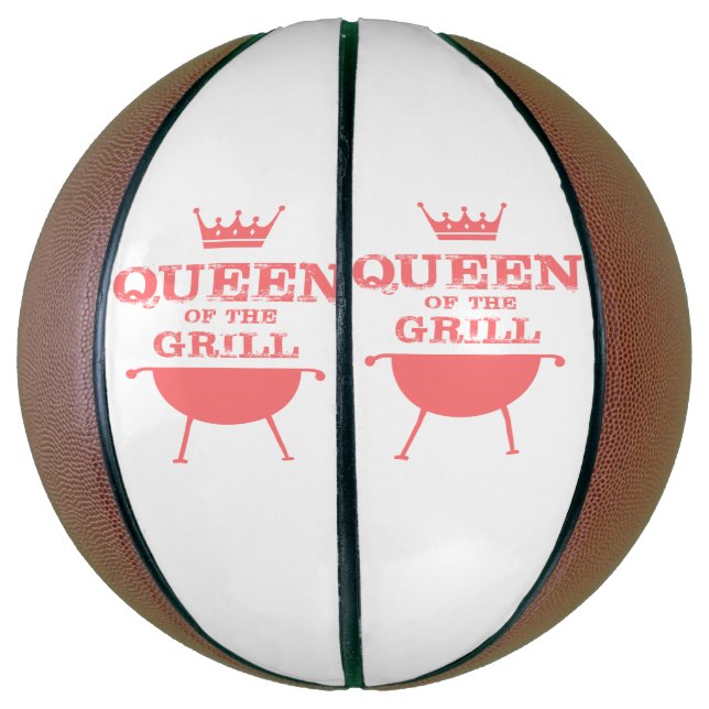 Königin des Grills, rosa Basketball (Vertikal)