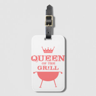 Königin des Grills, rosa Gepäckanhänger