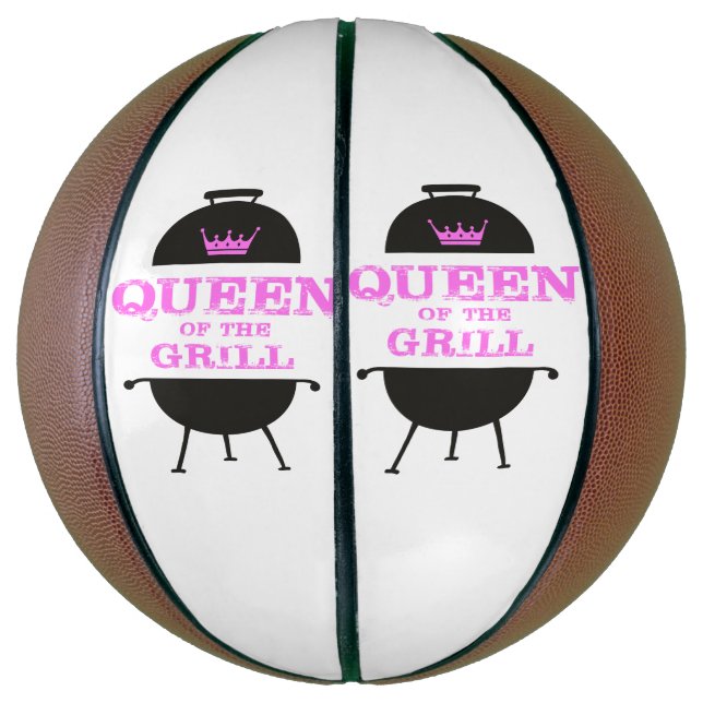 Königin des Grills, rosa Kronenrosa Basketball (Vertikal)
