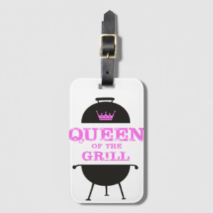Königin des Grills, rosa Kronenrosa Gepäckanhänger
