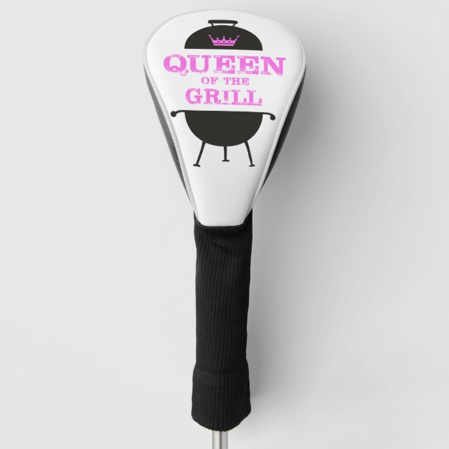 Königin des Grills, rosa Kronenrosa Golf Headcover (Vorderseite)