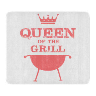 Königin des Grills, rosa Schneidebrett