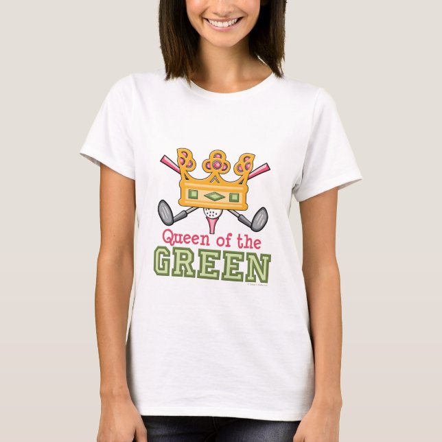 Königin des grünen das Golf-Shirts der Frauen T-Shirt (Vorderseite)