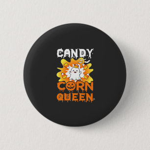 Königin des Halloween-Geisterfledermaus-Spinnennet Button