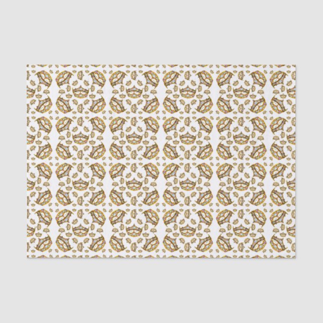Königin des Herz-Goldes krönt TiaraSeidenpapier Seidenpapier (Vorderseite)