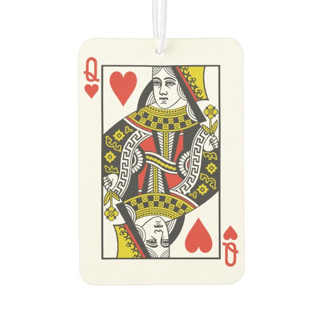 Königin des Herzens, die Karten spielen Autolufterfrischer (Rückseite)