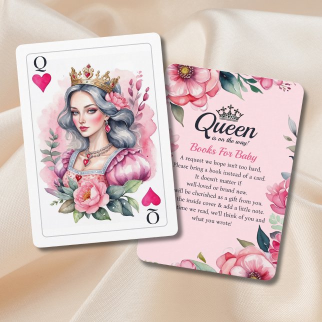 Königin des Herzens, die rosa Kartenbücher für das Begleitkarte (Von Creator hochgeladen)