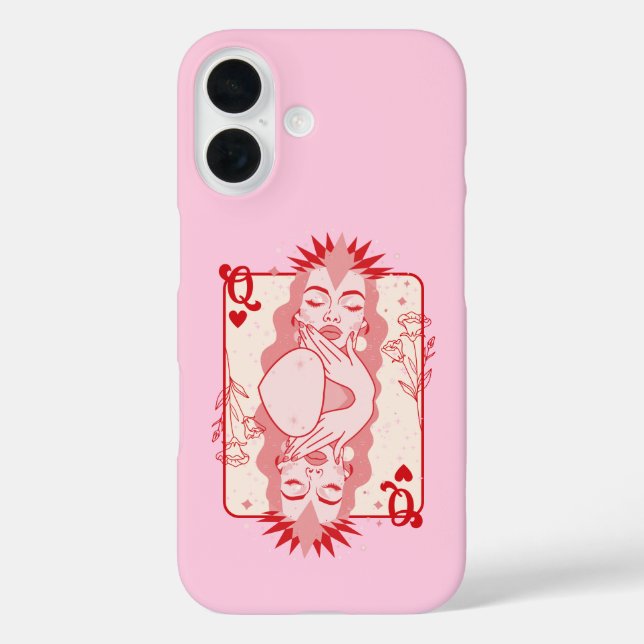 Königin des Herzens iPhone 16 Hülle (Rückseite)