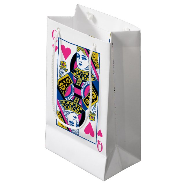 Königin des Herzens Kleine Geschenktüte (Vorderseite Schrägansicht)