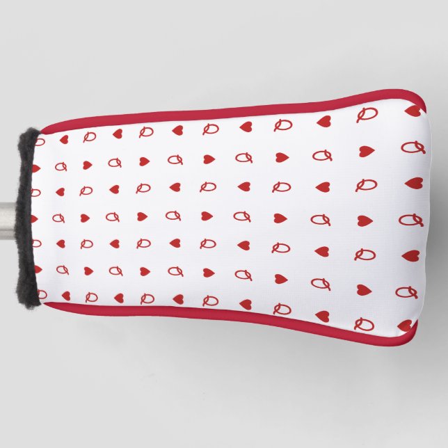 Königin des Herzens Königin des Kurses Valentine Golf Headcover (Vorderseite)