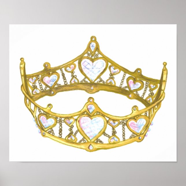 Königin des Herzens Kronposter Tiara Poster (Vorne)