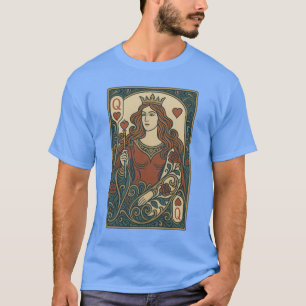 Königin des Herzens — Portrait "Art Nouveau Rosewo T-Shirt