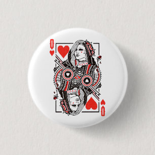 Königin des Herzens, überspannte Grafik, Spielkart Button
