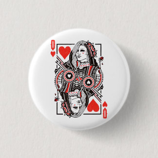 Königin des Herzens, überspannte Grafik, Spielkart Button