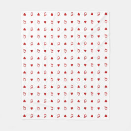 Königin des Herzens Valentinstag Moderne Karte Fleecedecke