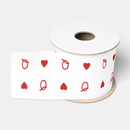 Königin des Herzens Valentinstag Moderne Karte Ripsband