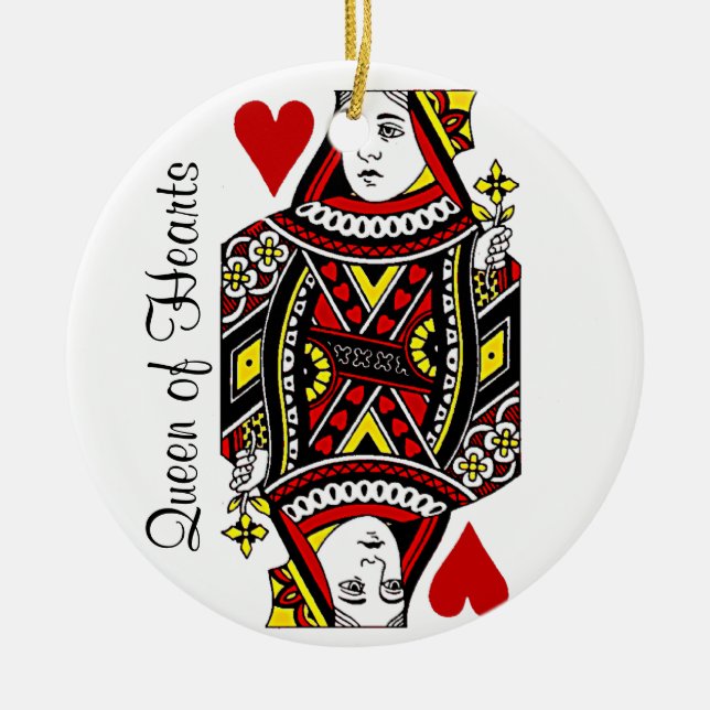 Königin des Herzensornaments Keramikornament (Vorne)