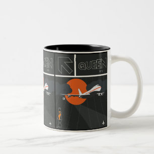 Königin des Himmels Jumbo-Jet Mitte-des-Jahrhunder Zweifarbige Tasse
