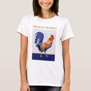 Königin des Roost Rooster Stripes T - Shirt
