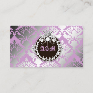 Königin des Schimmer-311-Damask lila - Begleitkarte