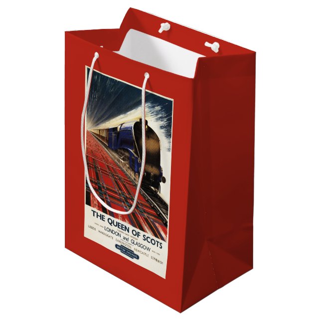 Königin des Schottenpullman-Zugs Mittlere Geschenktüte (Vorderseite Schrägansicht)