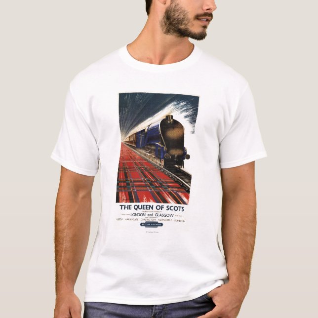Königin des Schottenpullman-Zugs T-Shirt (Vorderseite)