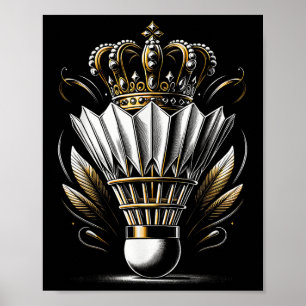 Königin des Shuttles Badminton Lustige Grafik T-Sh Poster