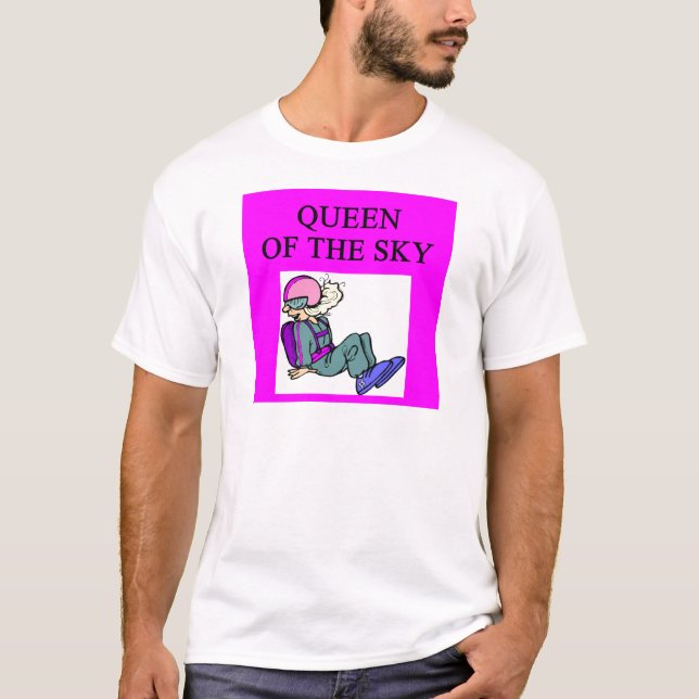 Königin des skydiving Himmeltauchers T-Shirt (Vorderseite)