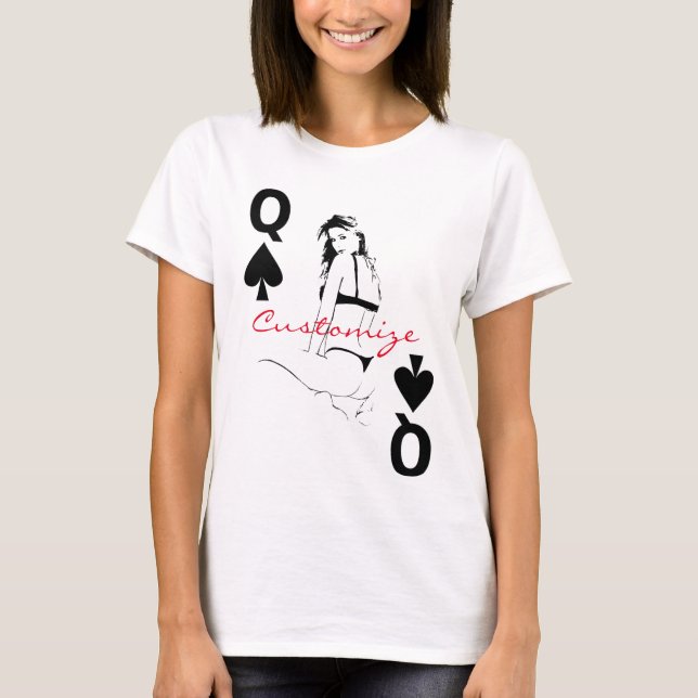 Königin des Spaten-Bikini-Mädchens Thunder_Cove T-Shirt (Vorderseite)