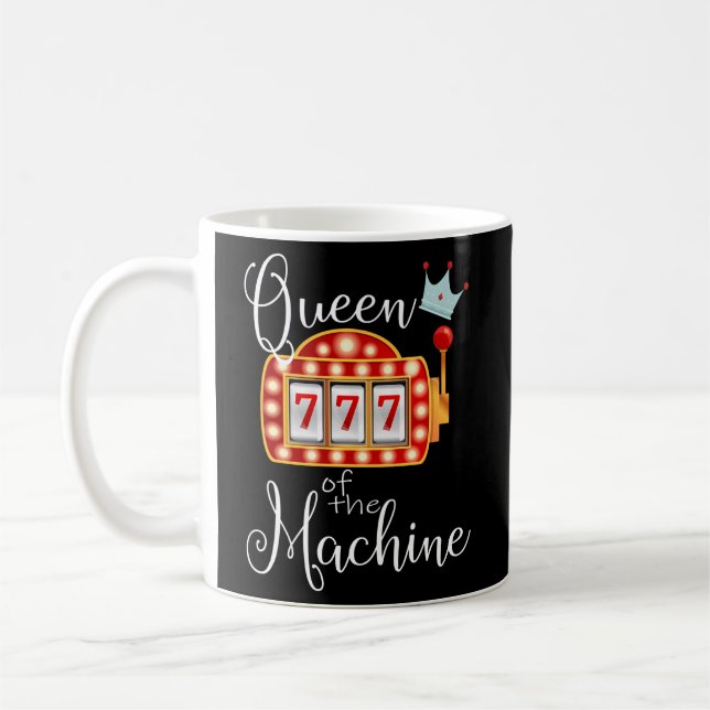 Königin des Spielautomaten Casino Spielgeld Kaffeetasse (Links)