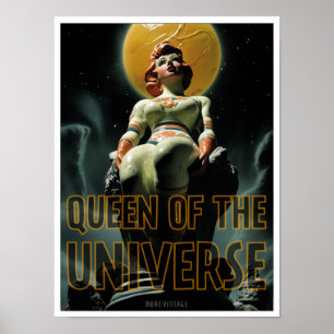 KÖNIGIN DES UNIVERUMS-SCI-FI-DRUCK POSTER