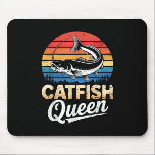 Königin, die Angeln und Fischfische angeln Mousepad