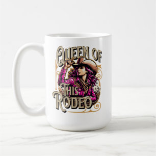 Königin dieses Rodeo Rosa, Cowgirl Gift, Girl Boss Kaffeetasse