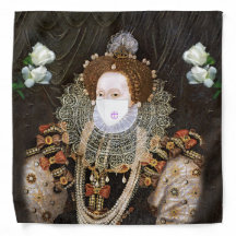 Königin Elisabeth I. trägt eine Maske