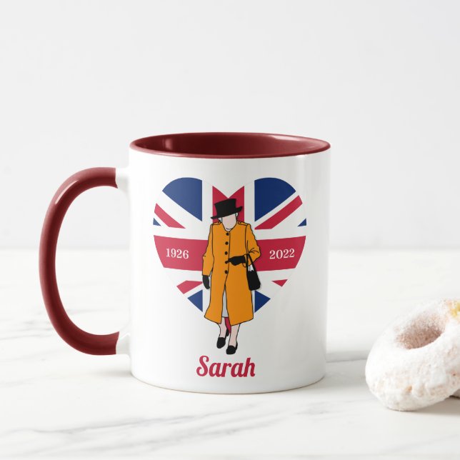 Königin Elisabeth II. Königin des Herzens Tasse (Mit Donut)