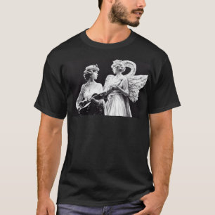Königin Elisabeth II. spielt Gitarre als Engel. T-Shirt