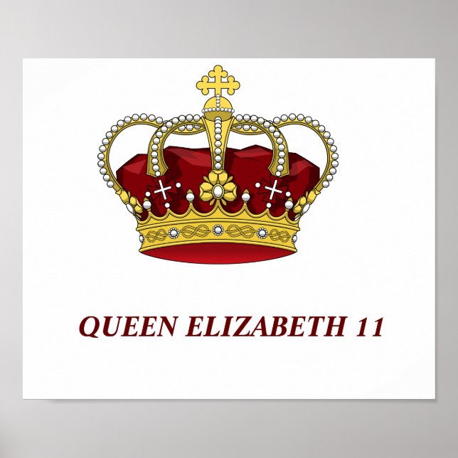 Königin Elizabeth 11 Crown-Poster Poster (Vorne)