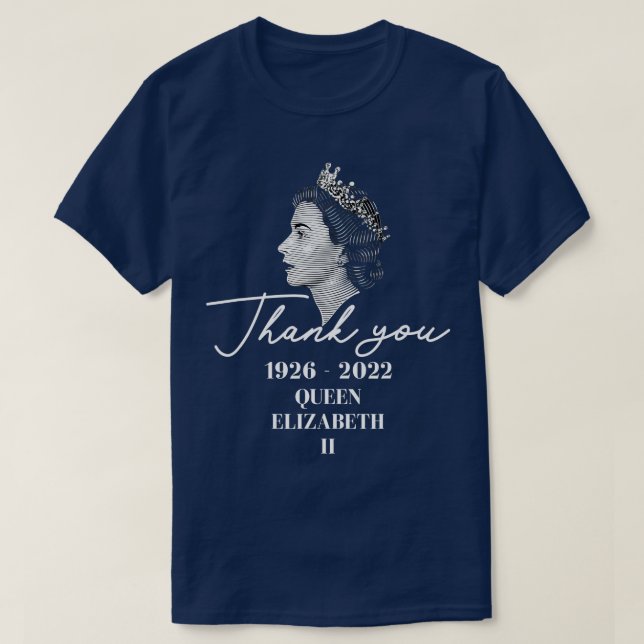 Königin Elizabeth, 2 Majestät der britischen Krone T-Shirt (Design vorne)