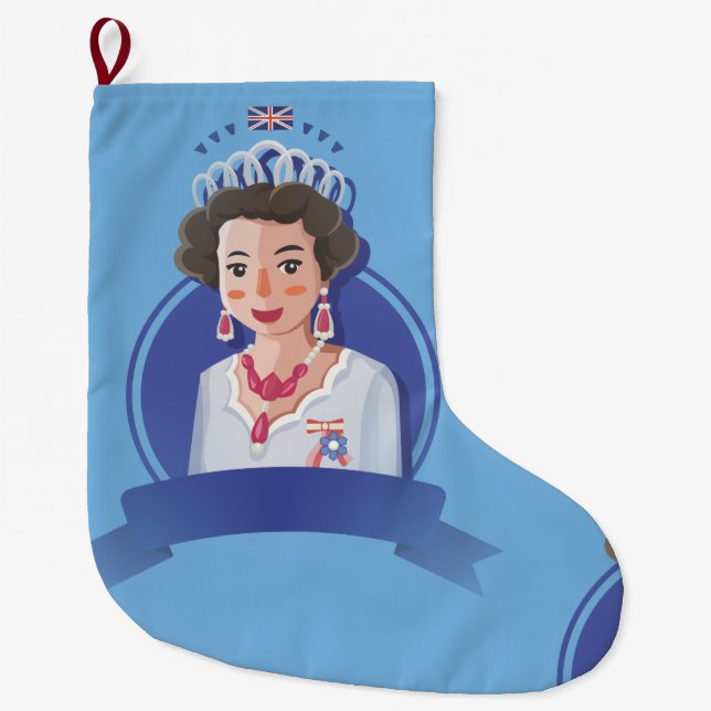 Königin elizabeth 2 Weihnachtsfeier Strumpf Großer Weihnachtsstrumpf (Vorderseite)