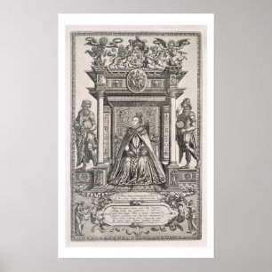 Königin Elizabeth I (1533-1603) als Gönner von Poster
