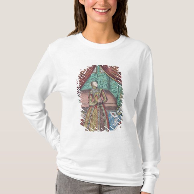 Königin Elizabeth I am Gebet, Frontispiz T-Shirt (Vorderseite)
