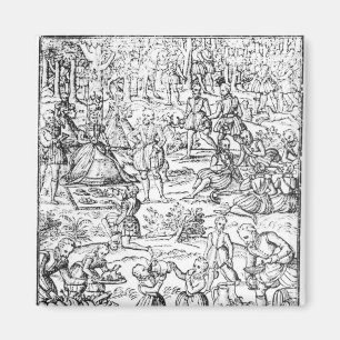 Königin Elizabeth I an einem Jagd-Picknick Magnet