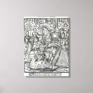 Königin Elizabeth I an einer Hirschjagd Leinwanddruck