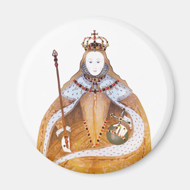 Königin Elizabeth I. - historische Abbildung Magnet (Vorne)