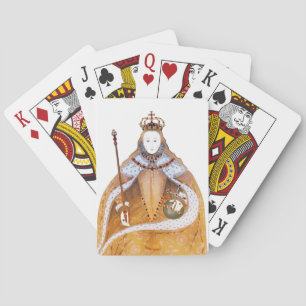 Königin Elizabeth I. - historische Illustration Spielkarten