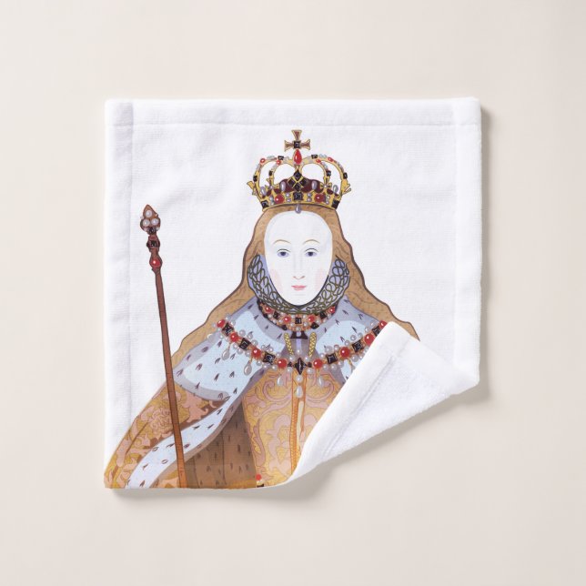 Königin Elizabeth I. - historische Illustration Waschlappen (Waschlappen)