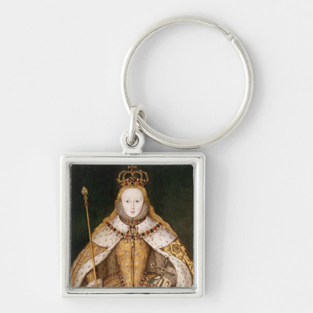 Königin Elizabeth I in den Krönungs-Roben Schlüsselanhänger (Vorne)